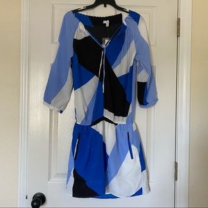 New York & Co .Geometric Design Dress, Dress XS, ADORABLE, Lined, Soft, Chic.